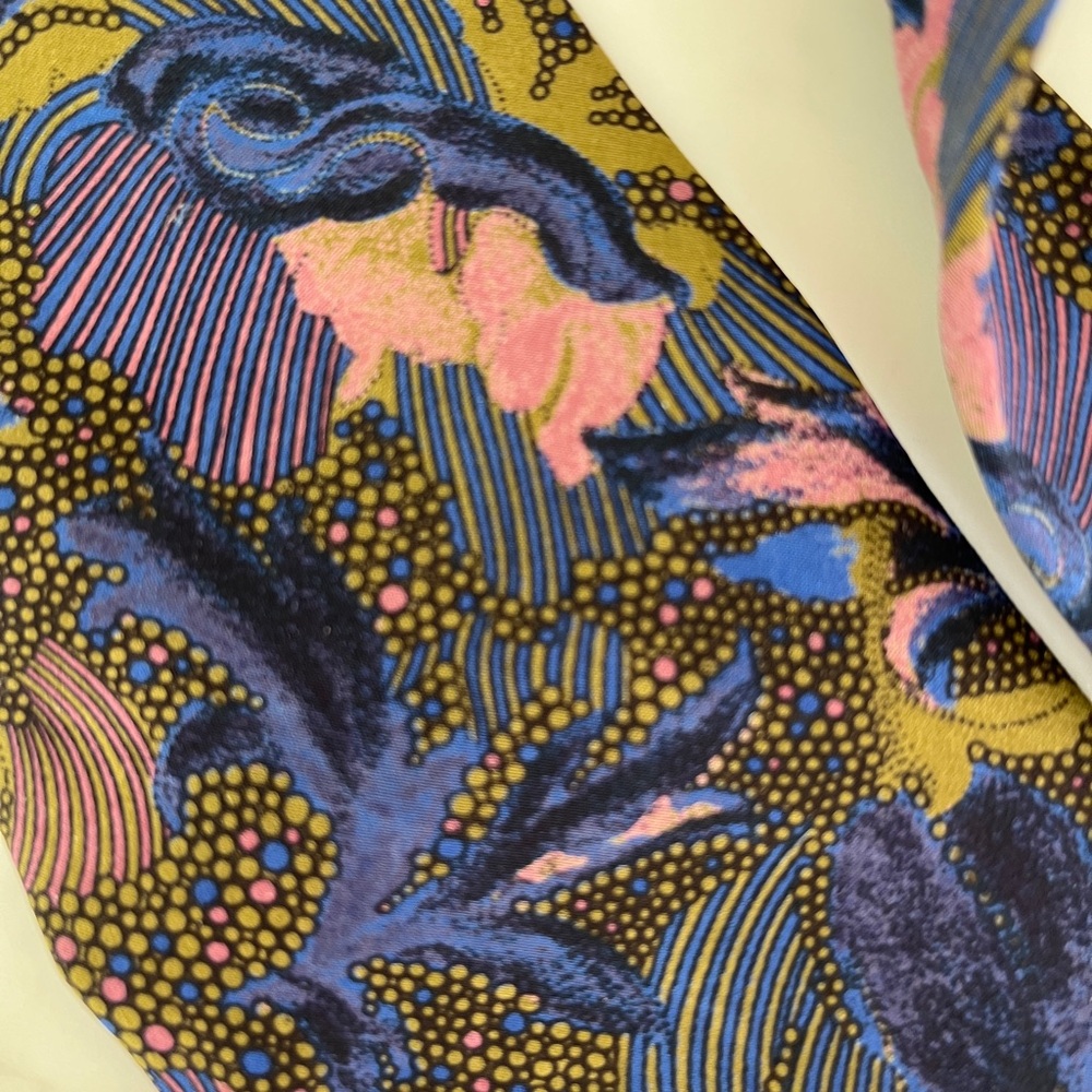 Pierre Balmain Couture Vintage 80s Italian Silk Tie NOS Designer New Old Stock - Picture 3 of 10